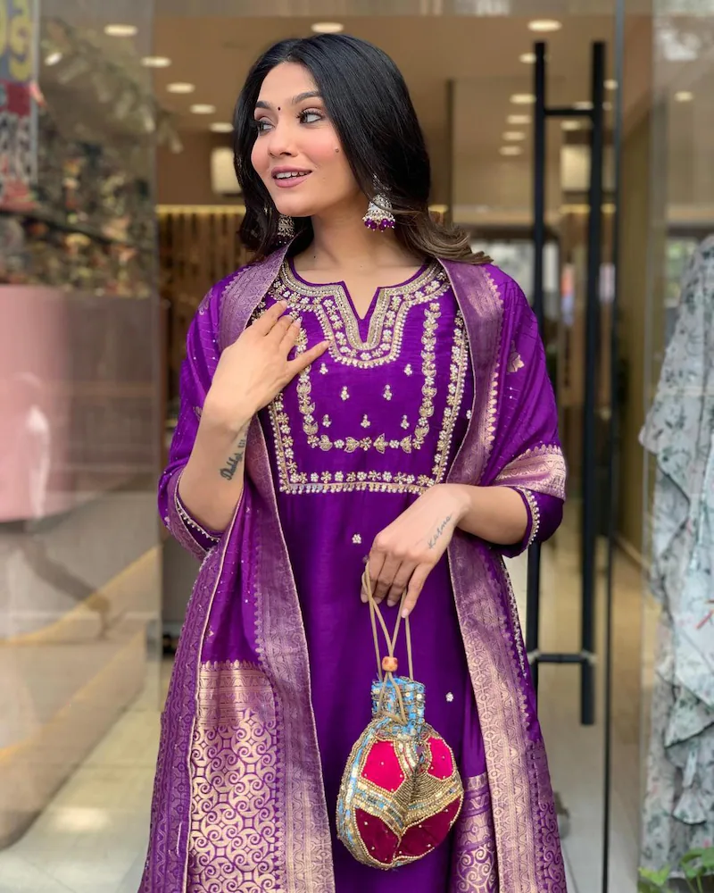 Cotton Blend Straight Kurta